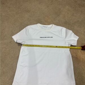 Helmut Lang Cream Graphic Tee